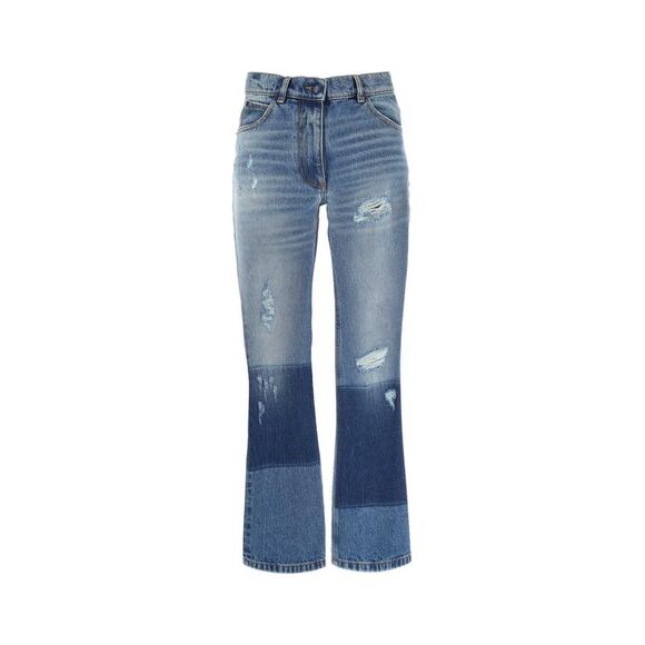 Moncler Genius Women Blue 8 Moncler Palm Angels Jeans - Picture 1 of 2